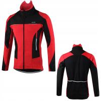 Męska kolarska kurtka bluza rowerowa EU M czarno-czerwona Arsuxeo
