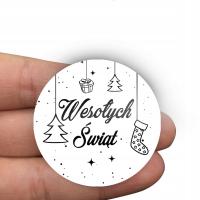 Рождественские наклейки с Рождеством для подарочных пакетов 120 шт. круглый