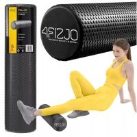 WAŁEK DO MASAŻU mięśni z wypustkami roller 4FIZJO PENTAGRAM 60cm - czarny