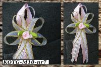 Kotyliony dla gości,1szt. biało/różowy/ZŁOTY - KOTG-M10-NR07