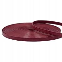 PASEK Z EKOSKÓRY PRZESZYTY BORDOWY 8 mm