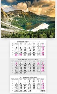 Kalendarz trójdzielny BESKIDY miesięczny 2024