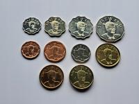 Swaziland-Eswatini набор монет - различные номиналы,Винтаж-10 штук