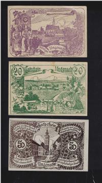 KOLEKCJA AUSTRIA -- UNGENACH -- 1920 rok, 3 sztuki