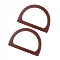 1 para uchwytów do torebek z litego drewna, uroczych w kolorze brązowym