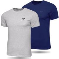 Koszulka męska 4F M1896 3pak oliwkowa, żółta, niebieska 4FWSS24TTSHM1896 90