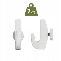 Zestaw 6 haków do obrazów, mocowane na lince - do 7 kg - białe