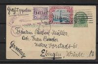LIST ZEPPELINOWY WYSŁANY Z USA DO NIEMIEC 1928 R