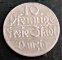 10 Pfennig z 1923 Wolne Miasto Gdańsk stan dobry