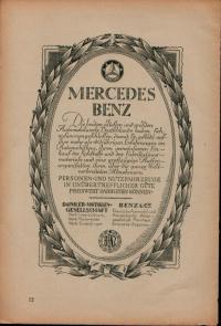 14298 Mercedes-Benz. Verso: Teekanne. Stara reklama zz okolo 1925