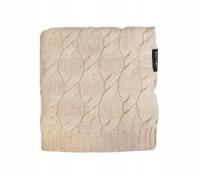 LULLALOVE Kocyk z wełny merino - beż, kolekcja PREMIUM