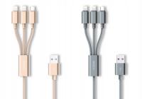 KABEL DO TELEFONU 3w1 MICRO USB USB-C Lightning