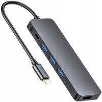 Adapter 5w1 HUB USB-C HDMI 4K Macbook M2 M1 M3 Pro Air