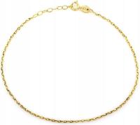 Złota bransoletka 333 łańcuszkowa splot ankier z regulacją łancuszek anker