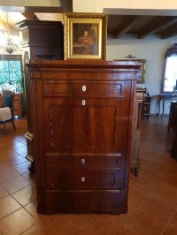 Шкаф из красного дерева BIEDERMEIER Politura (после реставрации )