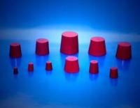 Korek gumowy czerwony fi 06,5 x 03,5 H 15 3 szt