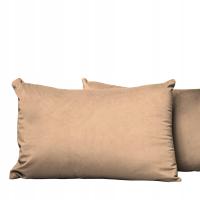 Dekoracyjna poszewka na poduszkę 40x60 cm jasnobrązowa z tkaniny welurowej