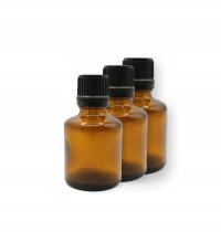 Butelka szklana 30 ml SERUM brązowa z nakrętką 3 szt.