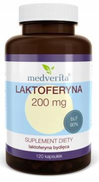 Medverita Laktoferyna FORTE 200mg Odporność Infekcje Zdrowie 120kaps