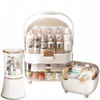 ZESTAW 3x Organizer szkatułka pojemnik na kosmetyki pędzle biżuterię ARIA