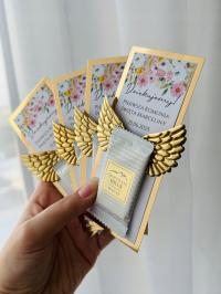 Podziękowanie Upominek Pierwsza Komunia Święta eleganckie Boho/Glamour