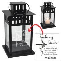 Znicz Lampion Personalizowany Kochanej Babci Dziadkowi Mamie Tacie Dziadkom