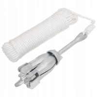 Складной якорь с веревкой, серебро, 8 кг, чугун