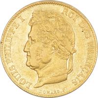 1.eo.FRANCJA, LUDWIK FILIP, 20 FRANKÓW 1834 B