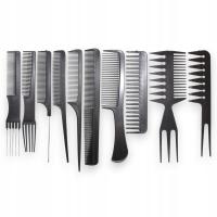 Zestaw grzebieni fryzjerskich 10 SZTUK