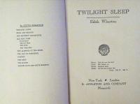 Twilight Sleep Edith Wharton SPK