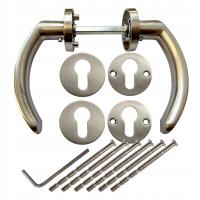 klamka KELOP MD chrom szczotkowany 2 komplety rozet