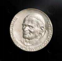 PRL, medal okolicznościowy, Jan Paweł II, 1987, ag 925