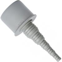 KOŃCÓWKA PROSTA 50mm Z WYJŚCIEM NA WĄŻ 8-25mm DO PRALKI ZMYWARKI OBROTOWA