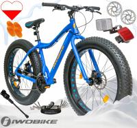 Велосипед женский мужской Fatbike 26 Iwobike Shimano алюминиевые диски легкий 2025