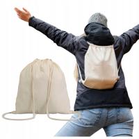 Сумка из натурального хлопка ecru workoplecak для тапочек обувь для пикника