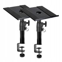 2× Stojak na kolumnę Mozos MSK3 czarny biurkowy do 15 kg
