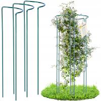 Цветочная Садовая опора металлическая подставка для растений 90 см зажим 3 шт.