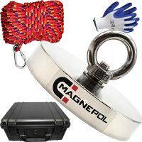 Неодимовый магнит 400 кг N52 Magnepol / сильный / с ухом M10 / антикоррозийный