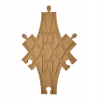 Złożone skrzyżowanie sześciokierunkowe dla drewnianej kolejki