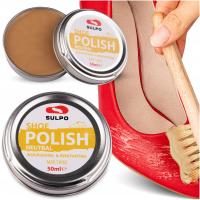 Восковая паста для обуви питает и защищает обувь из бесцветной кожи SULPO