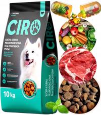 Сухой корм для собак Ciro 10 кг говядина все породы для взрослых 30% мяса