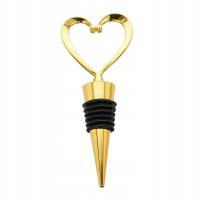 KOREK do butelki wina SERCE ZŁOTY prezent ślub walentynki 1szt