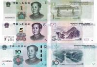 Chiny 2019-20 zestaw 3 szt. 1+5+10 yuan - Pick NEW UNC