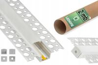 Алюминиевый профиль для светодиодных лент для досок гипсокартон GK абажур 2 м