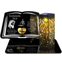 Светодиодный светильник на солнечной батарее вечный для папы на кладбище могила лампа книга 3D