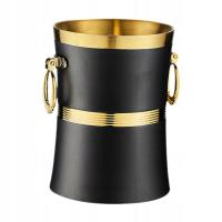 Wiadro na lód przenośne beczka na wino z uchwytem wiadro na piwo czarne złoto