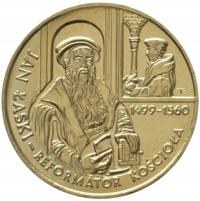 2 zł złote - Jan Łaski - 500. rocznica urodzin - 1999