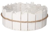 ЦВЕТОЧНЫЙ ГОРШОК ДЕРЕВЯННАЯ ОБОЛОЧКА БЕЛЫЙ ЦВЕТОЧНЫЙ ГОРШОК ГОЛОВНОЙ УБОР