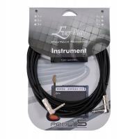 Kabel instrumentalny gitarowy 5m JACK 6,3 kątowy Ever Play PROFI 5