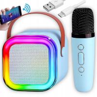 Zestaw do Karaoke Mikrofon + Głośnik Bezprzewodowy BLUETOOTH LED Przenośny